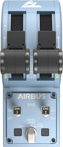 Kontroller gazi (throttle quadrant) për flight simulator Thrustmaster TCA Quadrant Airbus Edition, WW Version, blu