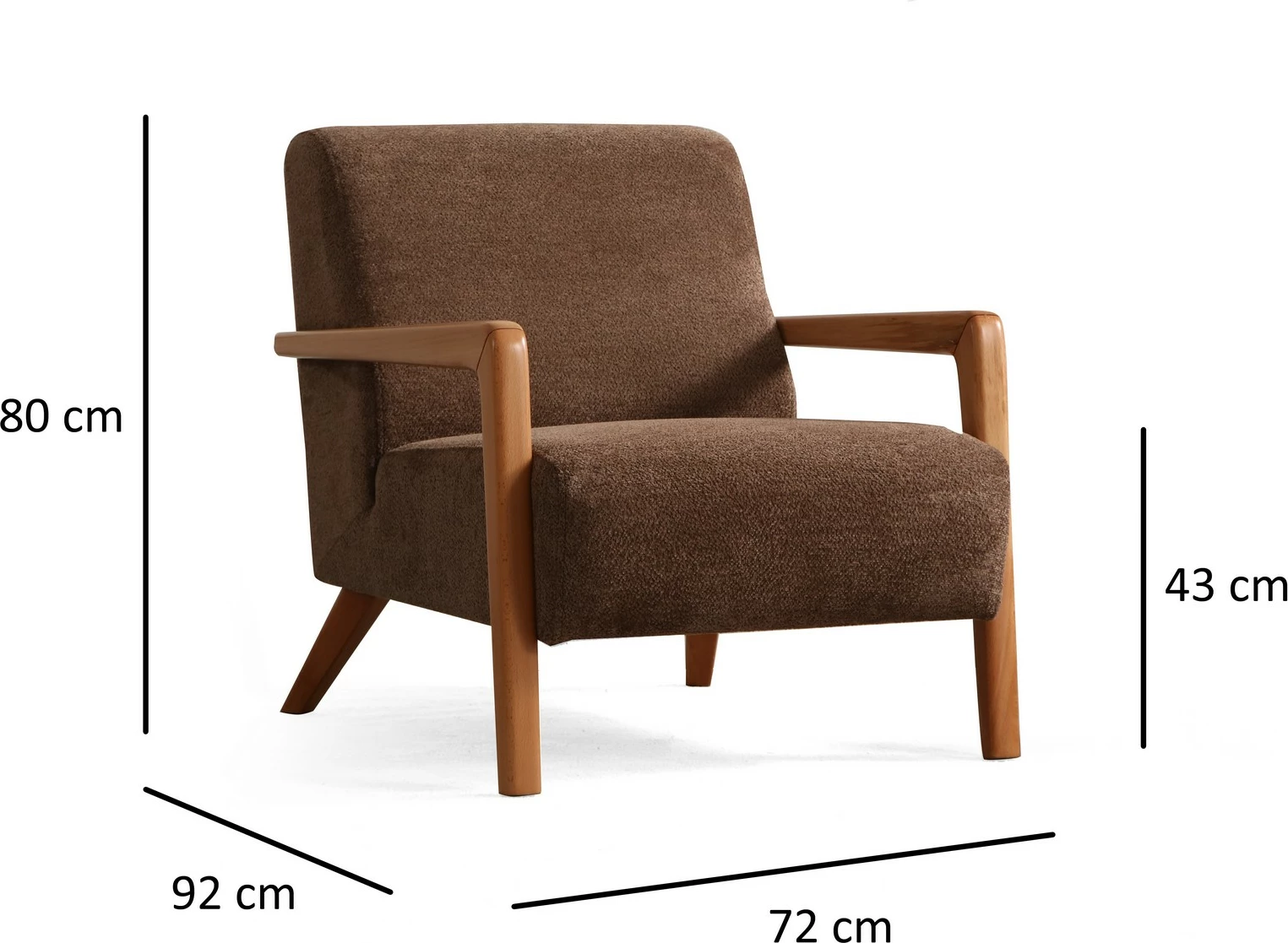 Karrige wing Lyke, kafe, Atelier del Sofa