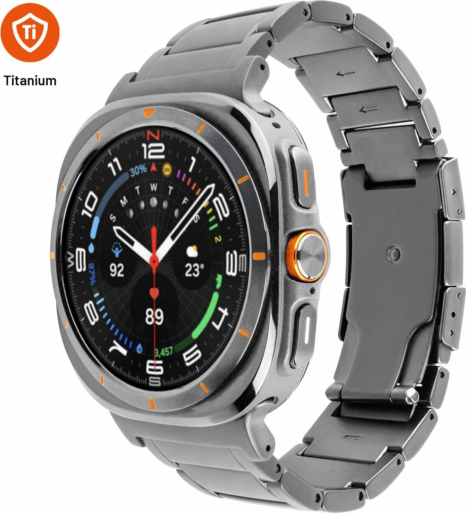 Rrip titani Fixed për Samsung Galaxy Watch Ultra, argjendtë, 1 copë
