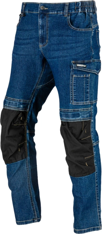 Pantallona pune xhinse LAHTI PRO L40550, slim fit, stretch, të përforcuara, XL, blu e errët
