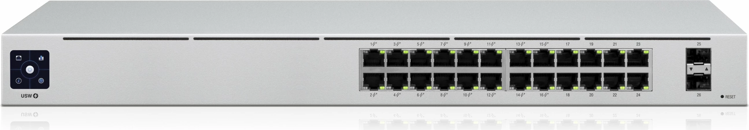 Switch Ubiquiti UniFi 24-Port PoE, Managed, L2/L3, Gigabit Ethernet, Silver