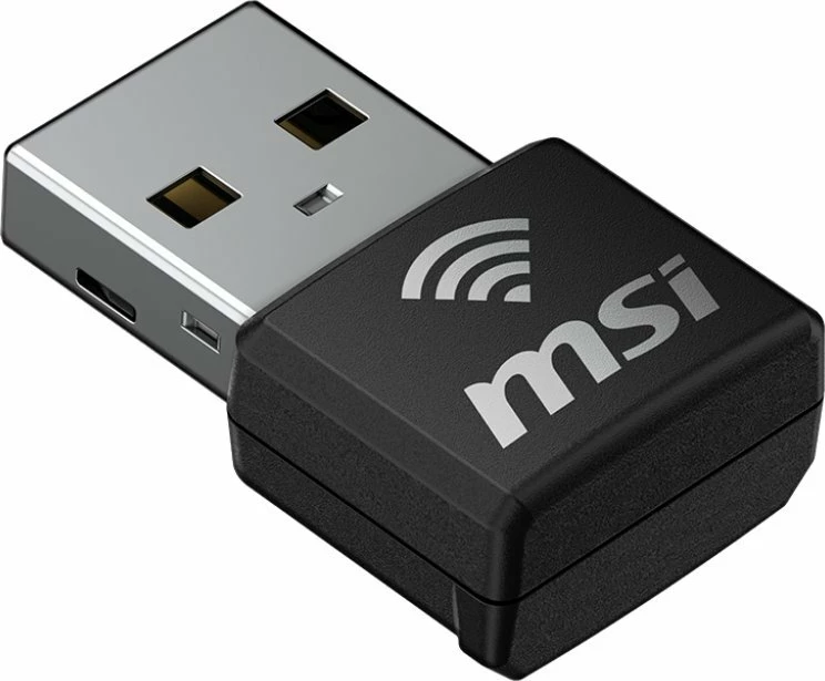 Adapter Wi‑Fi USB MSI AX1800 Nano GUAX18N, Wi‑Fi 6, dual-band 2.4/5 GHz, deri 1774 Mbps, USB 2.0, i zi