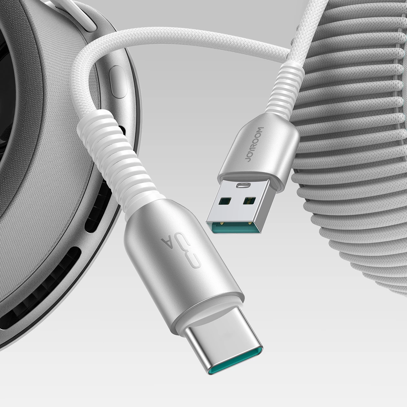 Kabllo Joyroom S-A51 Cutting-Edge Series, USB-A në USB-C, 1.2m, 3A, Gri