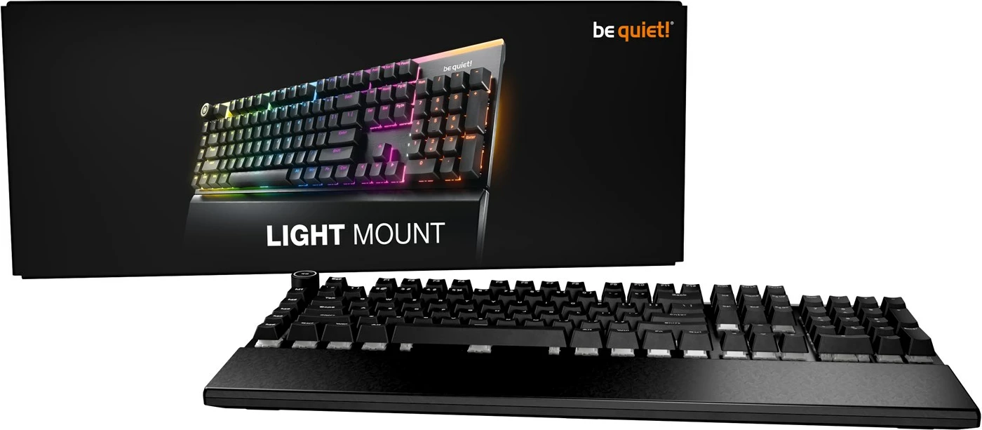 Tastierë mekanike BE QUIET! Light Mount Silent Tactile, QWERTY US, RGB, e zezë