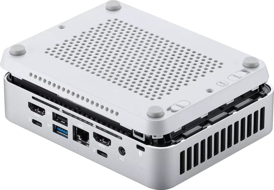 Kompjuter mini ASUS NUC 14 Pro Plus RNUC14RVSU700002I, Intel Core Ultra 7 155H, Intel Arc graphics, DDR5 SODIMM deri 96GB, 2x M.2 NVMe, 2x HDMI, 2x Thunderbolt 4, 2.5GbE, Wi‑Fi 6E, pa RAM/pa SSD/pa OS, Kit(L6), i bardhë