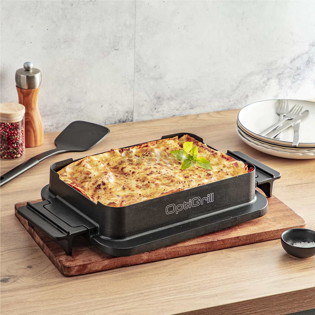 Grill elektrik Tefal OptiGrill 4n1 GC774D30, 9 programe automatike, i palosshëm, argjendtë/zi