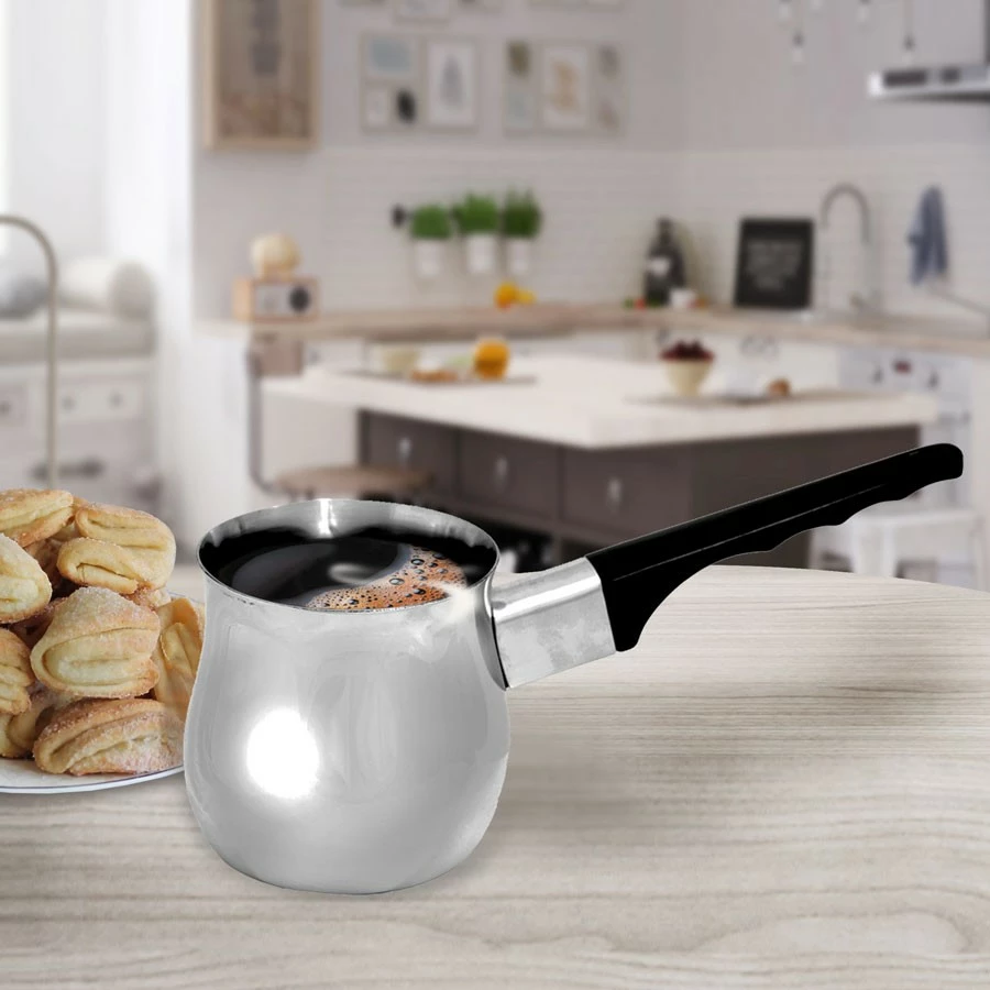 Xhezve kafe turke Feel-Maestro MR-1661-6 600 ml, e zezë/argjendtë