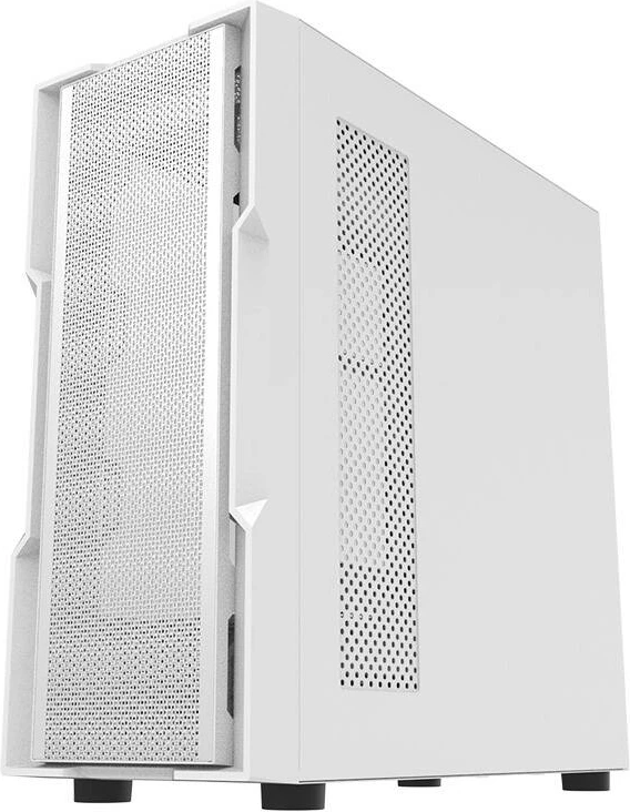 Kasë Darkflash DK431 MESH, Midi Tower, xham i temperuar, pa ventilatorë, e bardhë