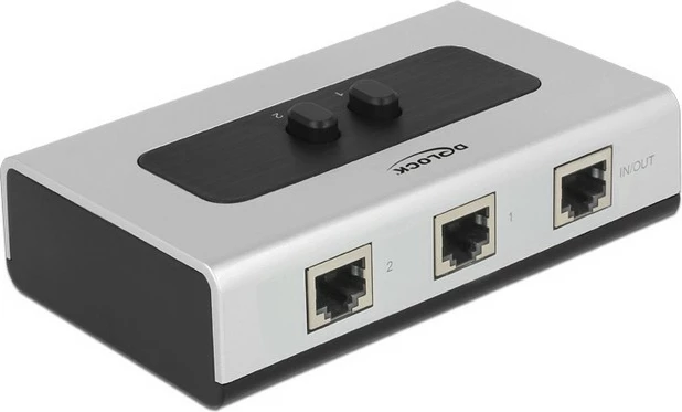 Switch rrjeti DeLOCK 87673, 3 porta RJ-45, 1000 Mbit/s, plastik, zi/gri