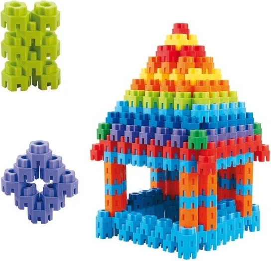 Set blloqe ndërtimi plastike ASKATO Little Genius, 65 copë, shumëngjyrëshe