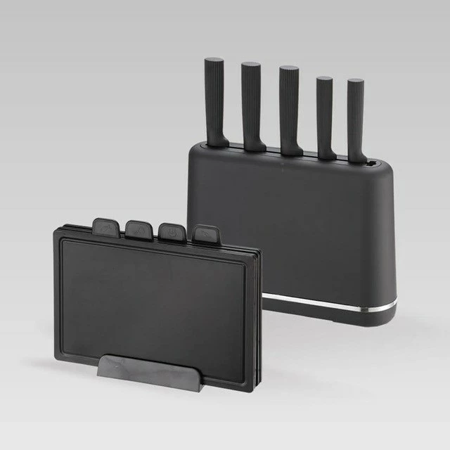 Set thika kuzhine Maestro MR-1412-BLACK me bllok dhe dërrasë prerëse, e zezë