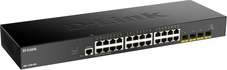 Switch, D-Link, DGS-1250-28X E, 24 porte, 1 Gbps