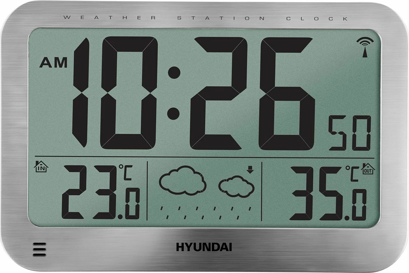 Stacion moti Hyundai WS2331, LCD, sensor pa tela, montim në mur, alarm/ora, steel