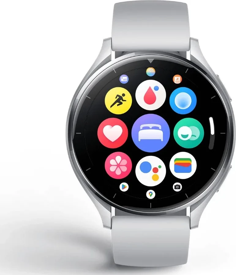 Smartwatch, Xiaomi Watch 2 1.43\" AMOLED, GPS, 5 ATM, Bluetooth 5.2, 495 mAh, kasë argjendi me rrip TPU gri