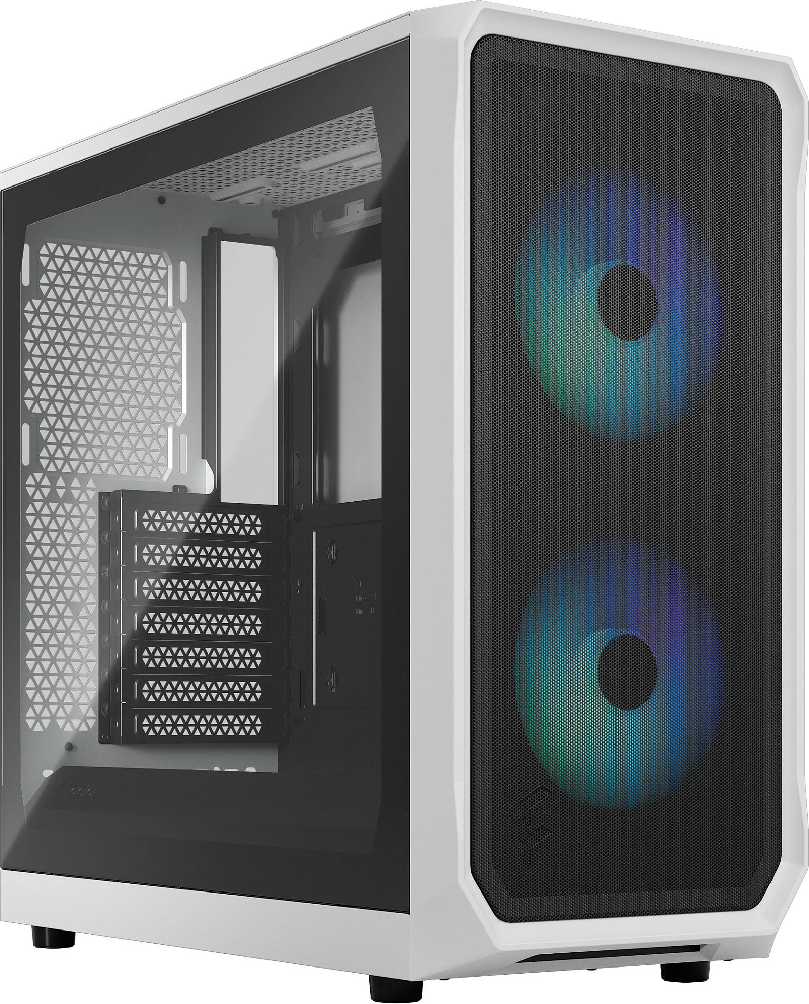 Kasë Fractal Design Focus 2 RGB, midi tower, xham i temperuar, RGB, e bardhë