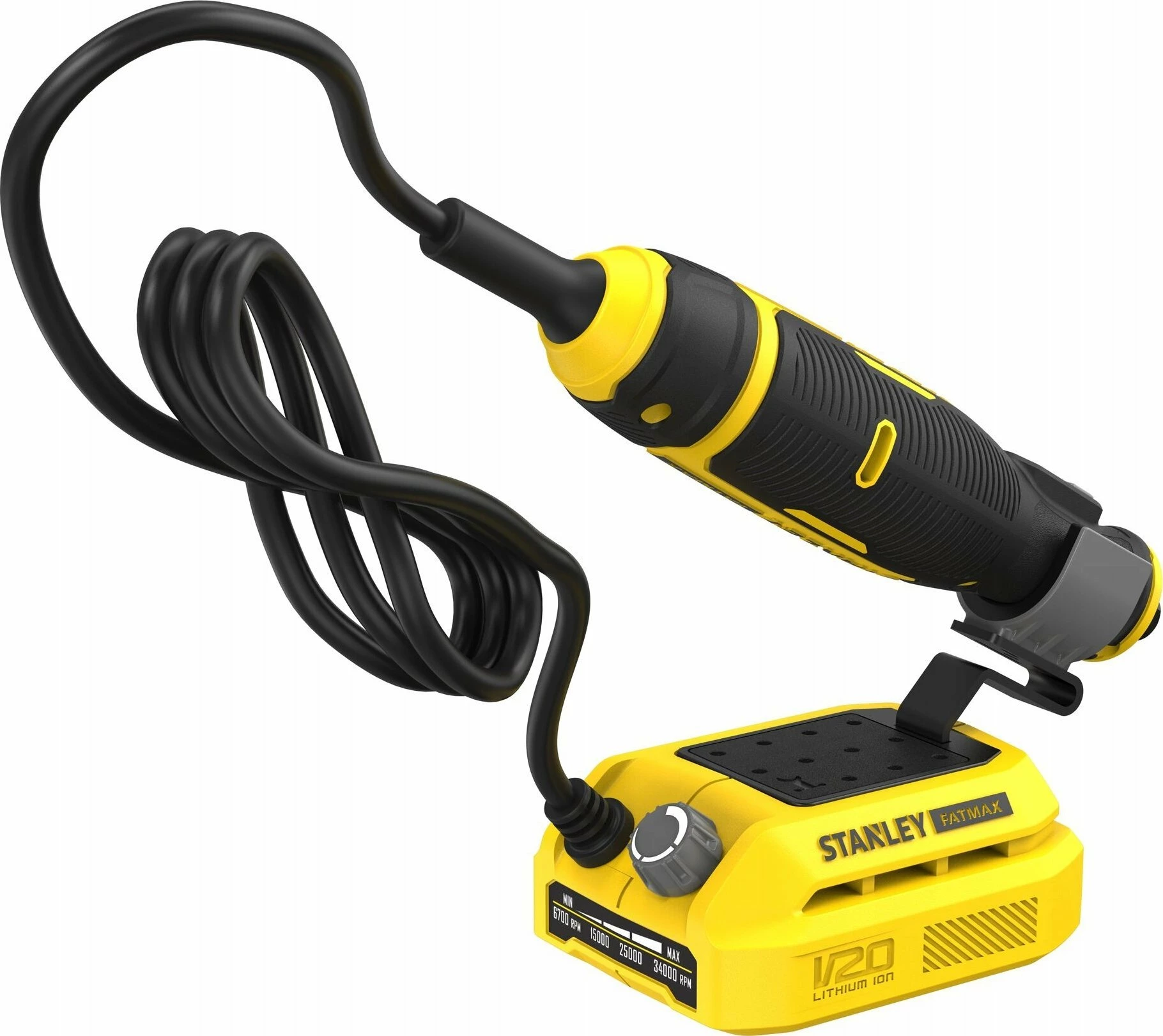 Mini brusëse pa kabllo dhe gravuese Stanley SFMCE030B-XJ 18 V, 33 aksesorë, verdhë/zezë