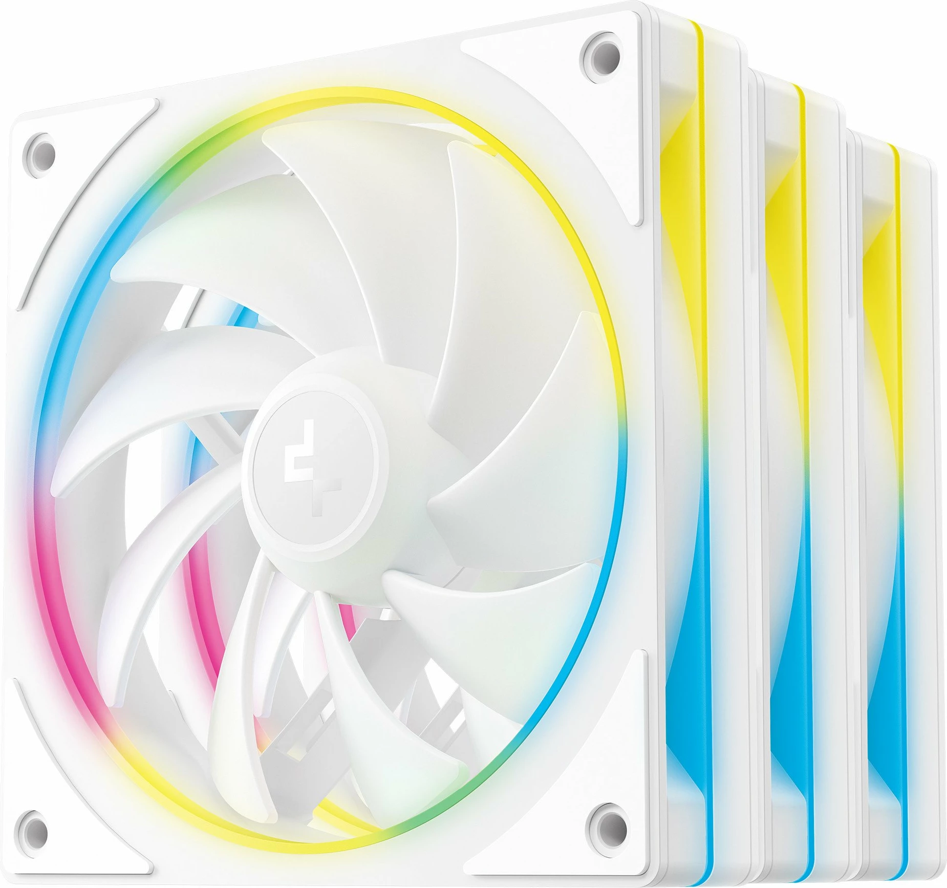 Ventilator PC Deepcool FL12 SE WH 120mm ARGB 4-pin PWM, i bardhë, set 3 copë