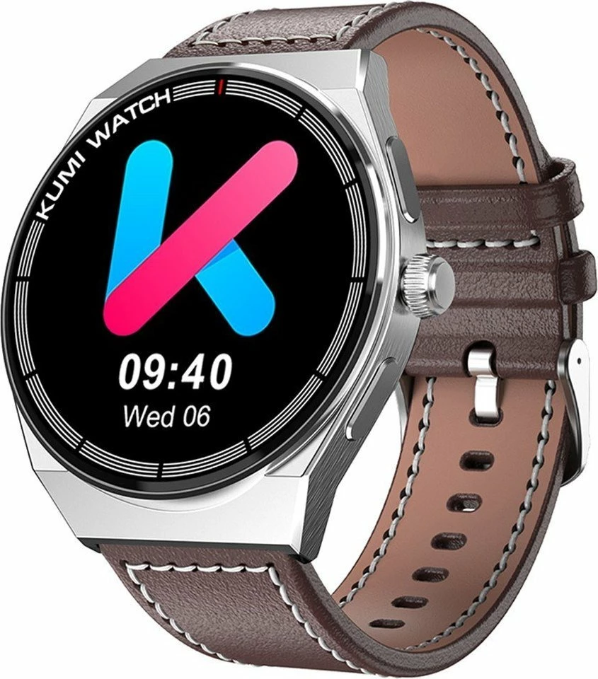 Smartwatch Kumi GT5 Max KU-GT5M/SR 1.39\" 290 mAh NFC, kafe