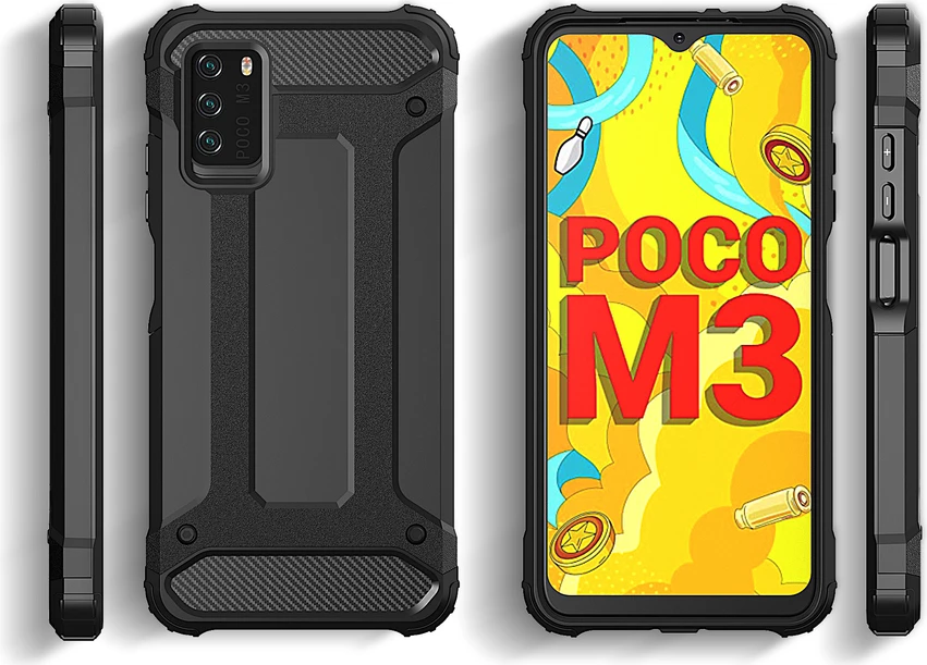 Mbështjellës Hybrid Armor Hurtel për Xiaomi Redmi Note 10 5G / Poco M3 Pro, ari