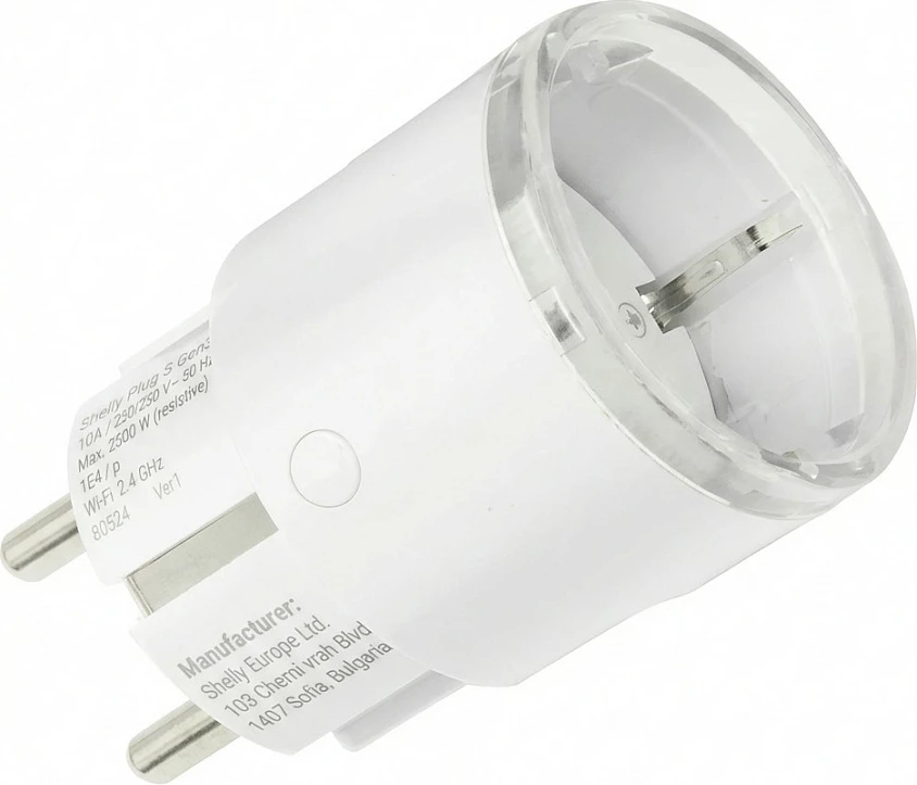 Prizë smart Shelly Plug PM Gen3, Plug&Play, e bardhë