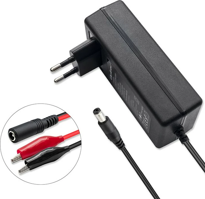 Karikues automatik baterie Qoltec 52423, 6V/12V, 1.5A, me LED, i zi