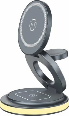 Karikues induktiv 3-në-1 Quik QW-700 15W 2A, gri