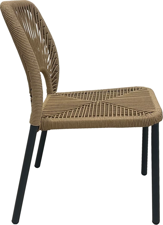 Karrige alumini Norture e grumbullueshme, kornizë anthracite, ratan natyral, 45x63x82cm