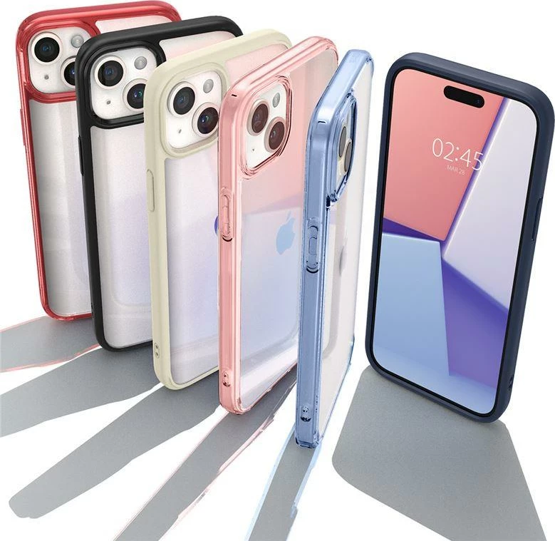 Mbështjellës Spigen Ultra Hybrid për iPhone 15 Plus, Kaltër e errët