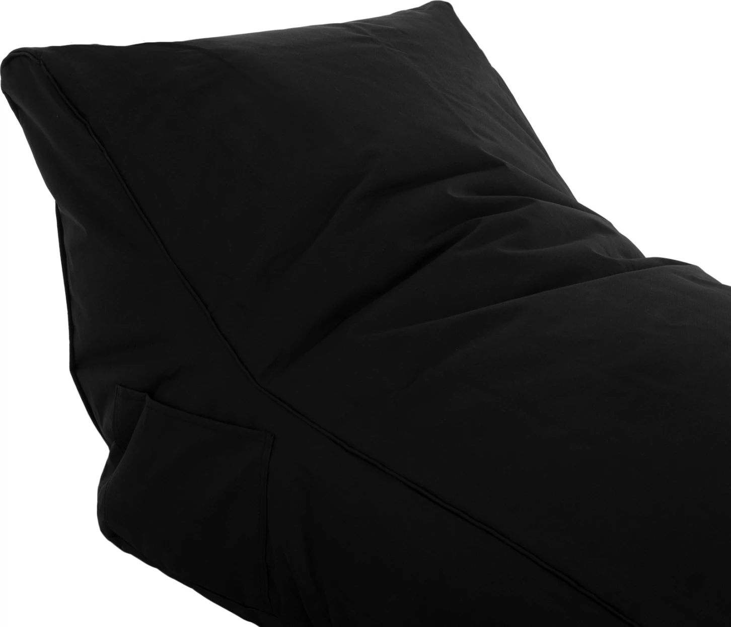 Pouf Alok, ngjyrë e zezë, mbrojtje UV, 140x70x60 cm