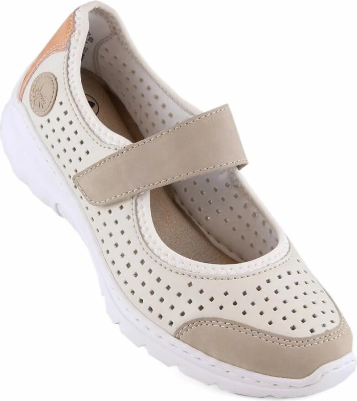 Këpucë të rehatshme për femra Rieker, të bezhta