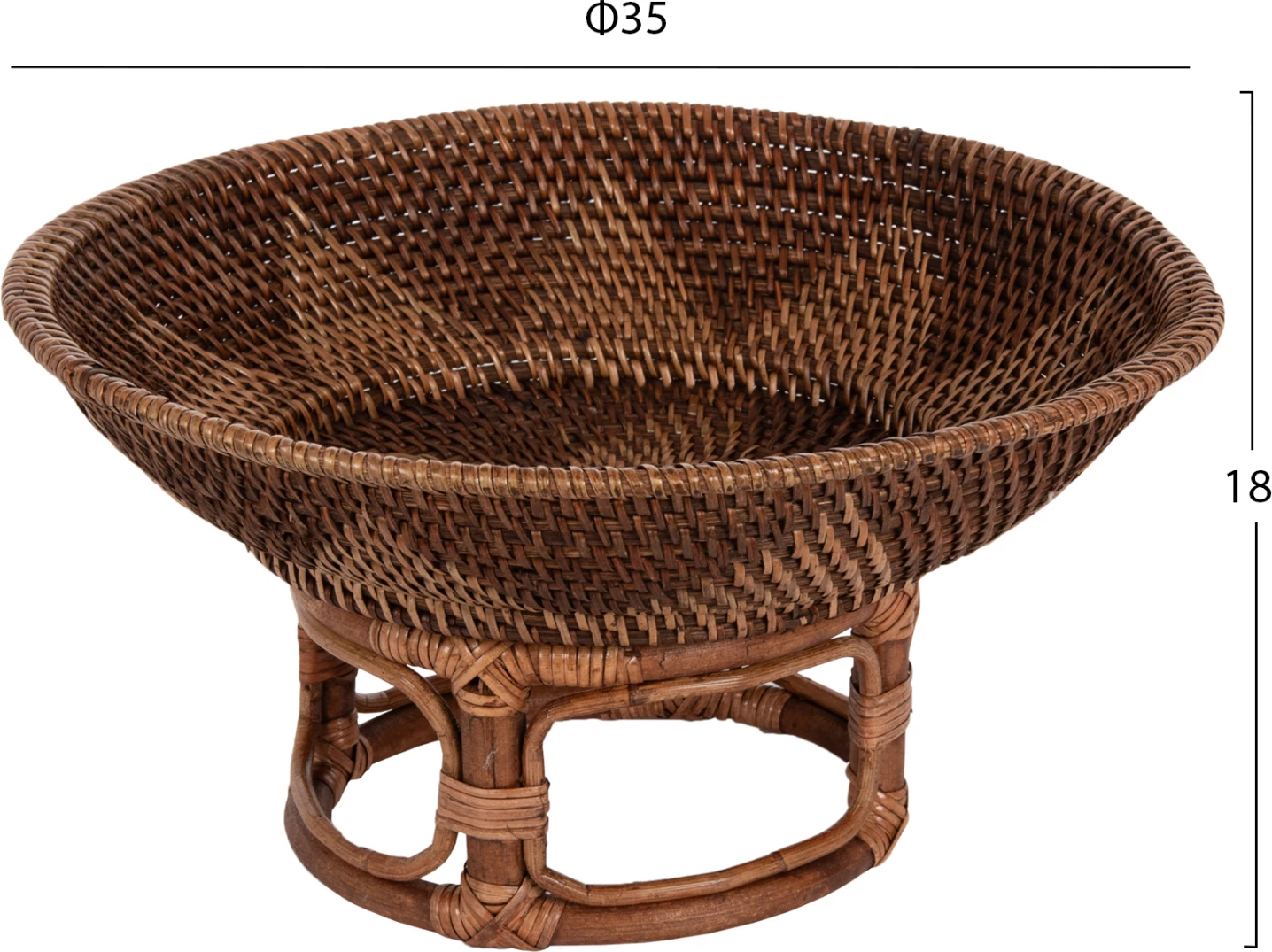 Tas dekorativ me bazë, FH4270, punim Ketak, Φ35x18H cm