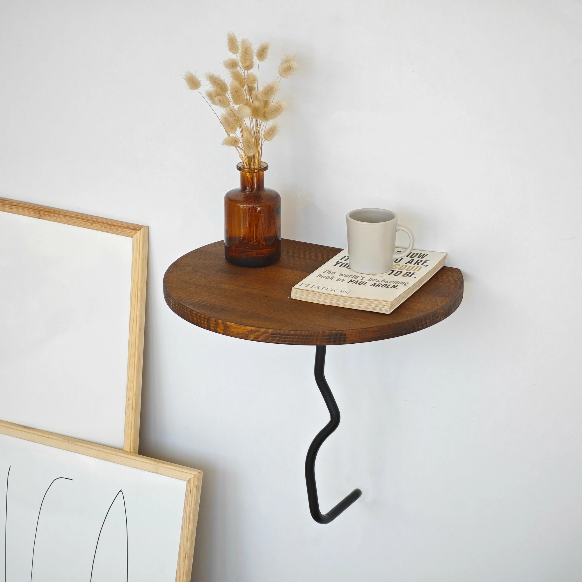 Raft muri dekorativ Skye Decor, ngjyrë geshtenjtë, i zi