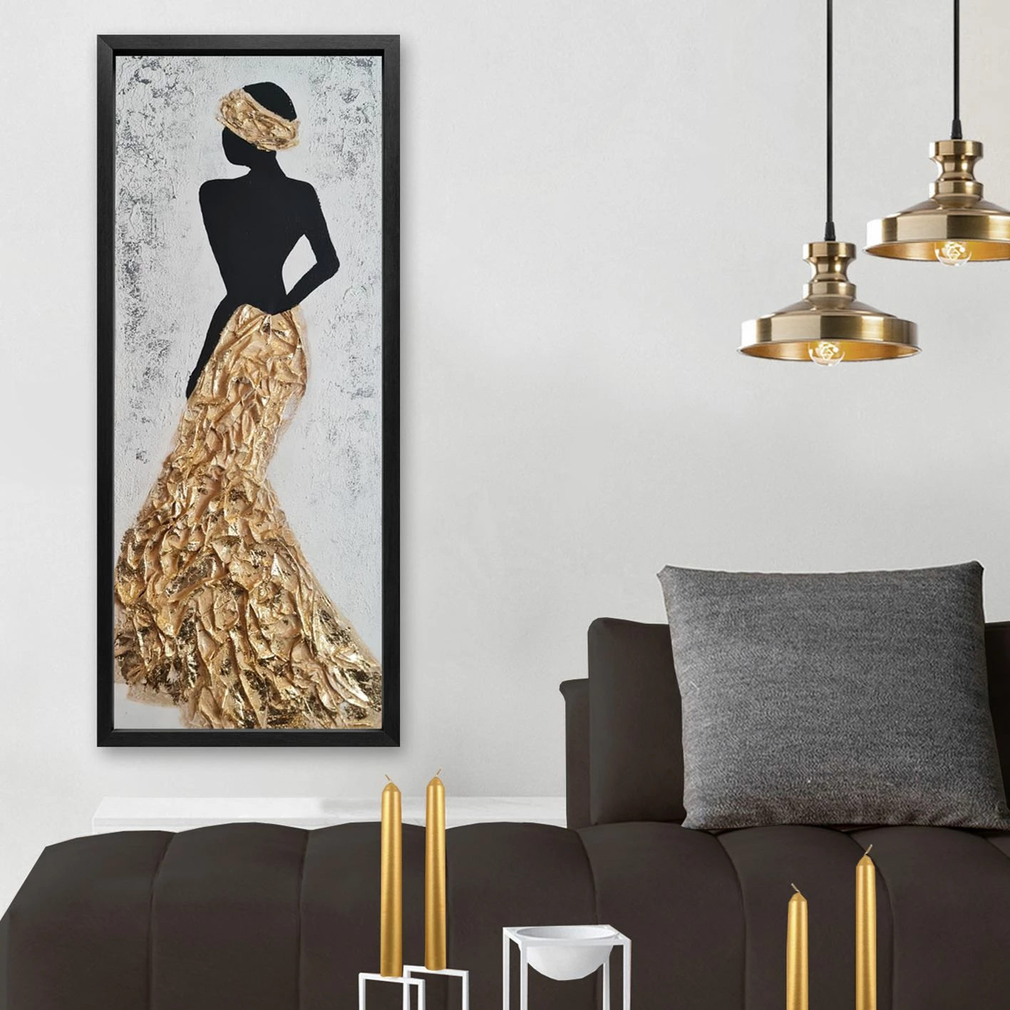 Pikturë dekorative me vaj, shumëngjyrëshe, Wallity, SCOPG8977 - 3090, 32x92cm