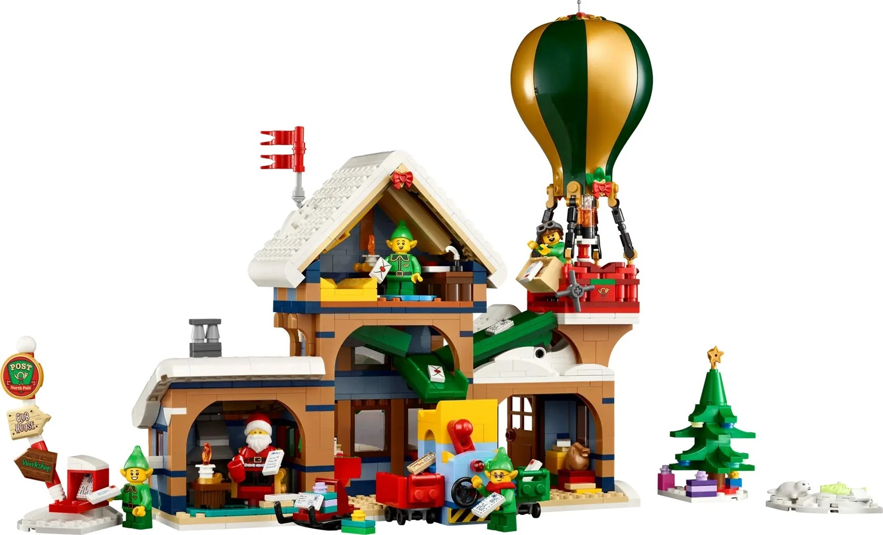 Set LEGO ICONS 10339 Santa's Post Office, 5 minifigura