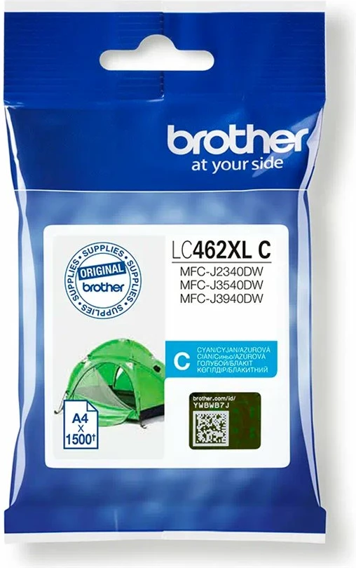 Toner Brother LC462XLC, Cyan, për MFC-J2340DW/J3540DW/J3940DW, 1500 faqe