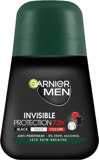 Deodorant roll-on për meshkuj Garnier Men Invisible Protection 72h, 50ml