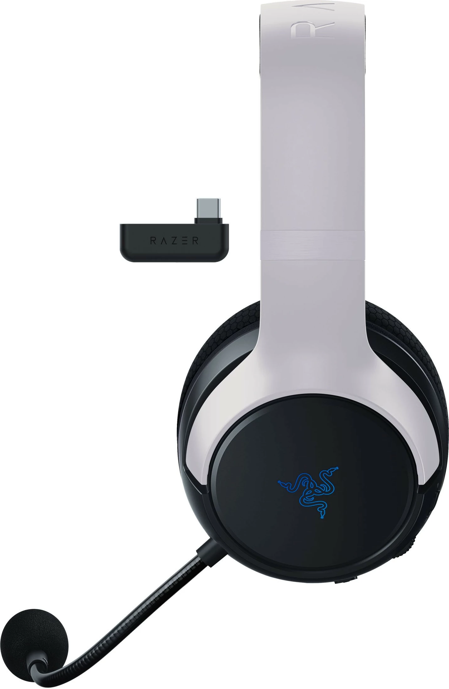 Kufje gaming Razer Kaira HyperSpeed, wireless, Bluetooth, USB-C, bardhë/zezë