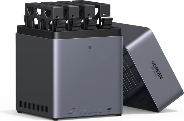 Server NAS UGREEN NASync DH4300 Plus 85660, 4-bay, ARM 8-core, 8GB LPDDR4X, 2.5GbE, Gri
