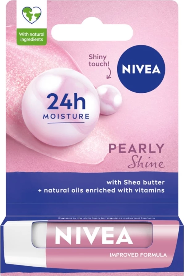 Balsam për buzë Nivea Pearly Shine për femra, 4.8g Pearly Shine