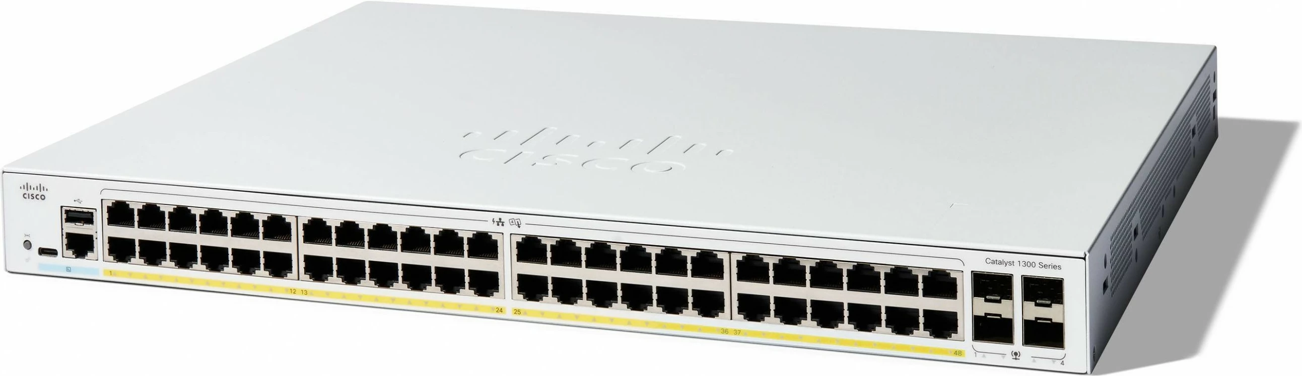 Switch Cisco Catalyst 1300-48FP-4G, 48 porta GE, PoE+, 4x1GE SFP, i bardhë