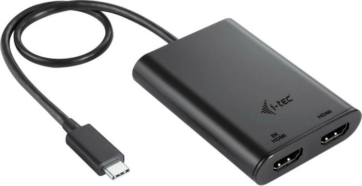 Adapter video USB-C i-tec C31DUAL4K60HDMI, 2x HDMI, 8K/30Hz ose 2x 4K/60Hz, i zi