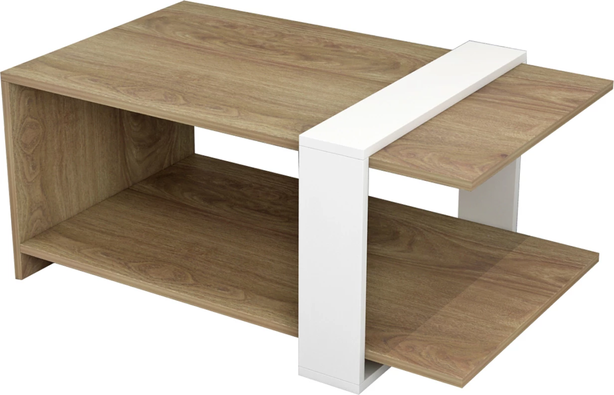 Tavolinë kafeje WILMA FH8950.11 melaminë natyrale-bardhë 80Χ50Χ35H cm