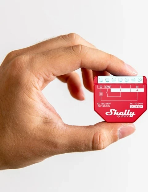 Smart switch Shelly Qubino Wave 1PM, i kuq