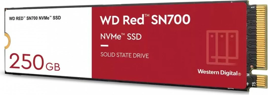 SSD NVMe Kasë Western Digital WD Red SN700, 250GB, M.2 2280, PCIe, Kuqe/Bardhë