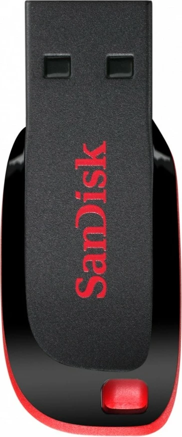 USB Flash Drive SanDisk Cruzer Blade 64GB, zi/kuqe