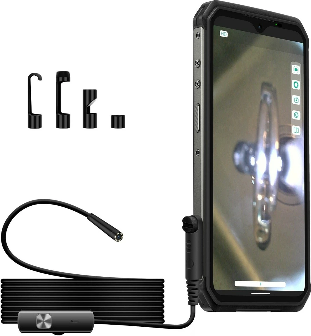 Kamerë endoskopike Ulefone UF-EC me kabllo të përforcuar 2m, IP67, e zezë, me aksesorë