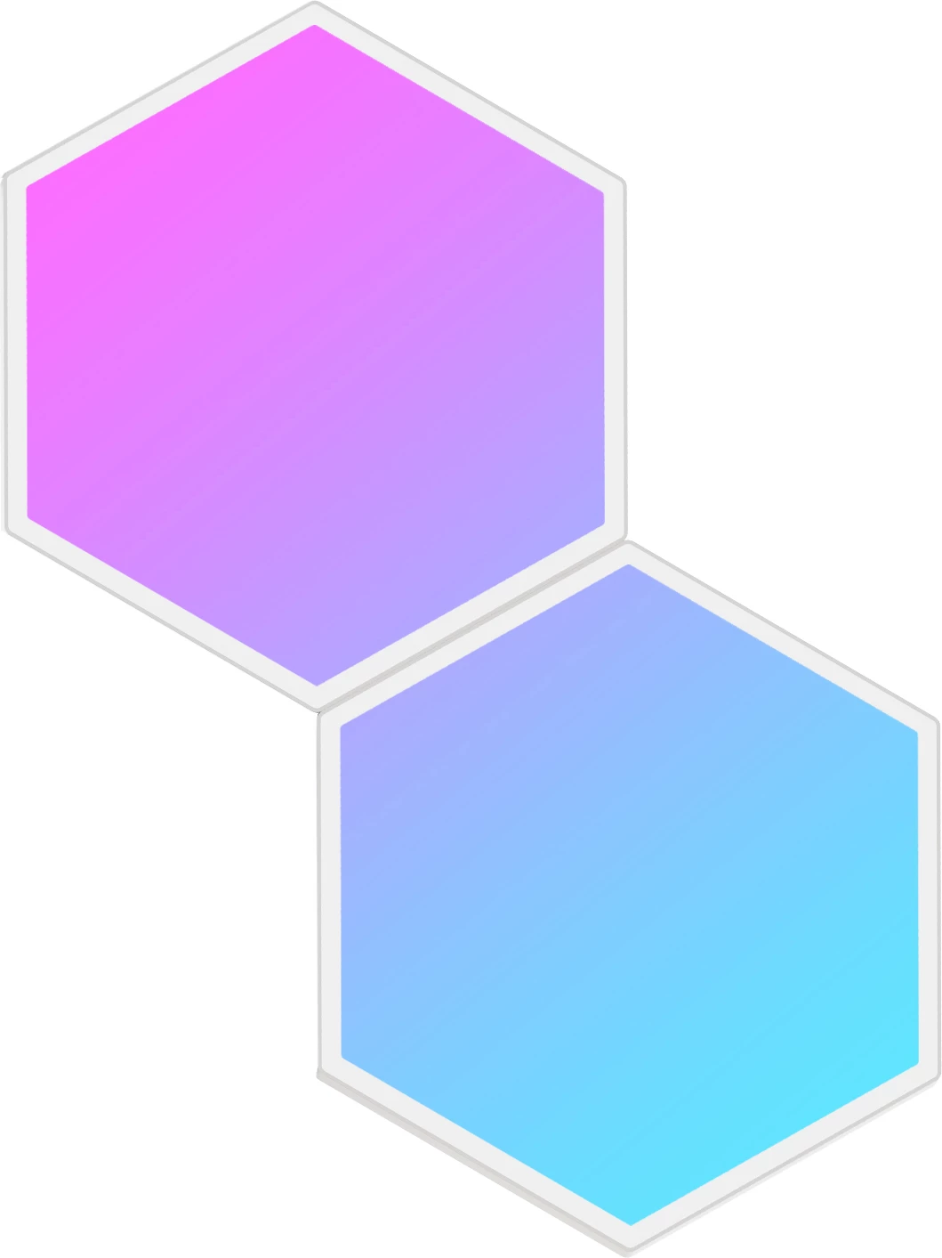 Panelë LED smart Govee Glide Hexa (Hexagon) Expansion Kit, RGBIC, 2 copë