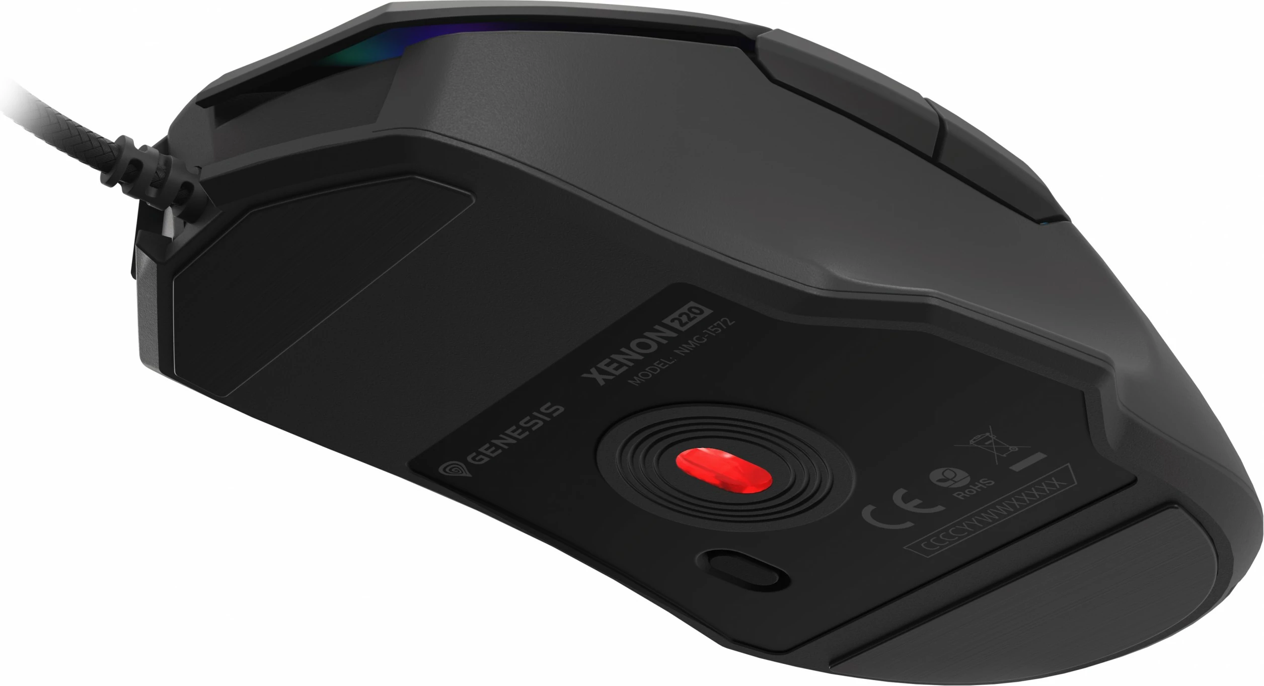 Maus gaming Genesis Xenon 220 G2, optik, 12800 DPI, 7 butona, RGB, i zi