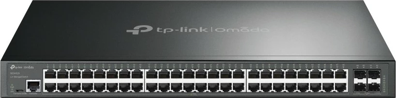 Switch TP-Link Omada 48-Port Gigabit L2+ me 4 10GE SFP+ Slots, Managed, L2+, Gigabit Ethernet (10/100/1000), Rack mounting, 1U