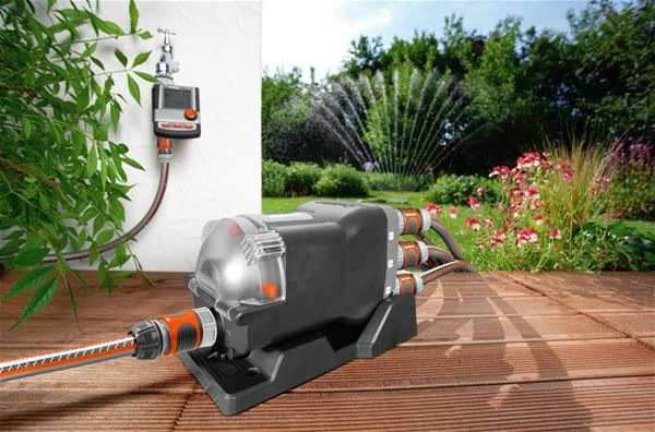 Ndarës automatik uji Gardena 1197-29, 2-6 zona, 6 dalje 3/4\" (26.5 mm), set me 5 konektorë zorre + 3 kapakë